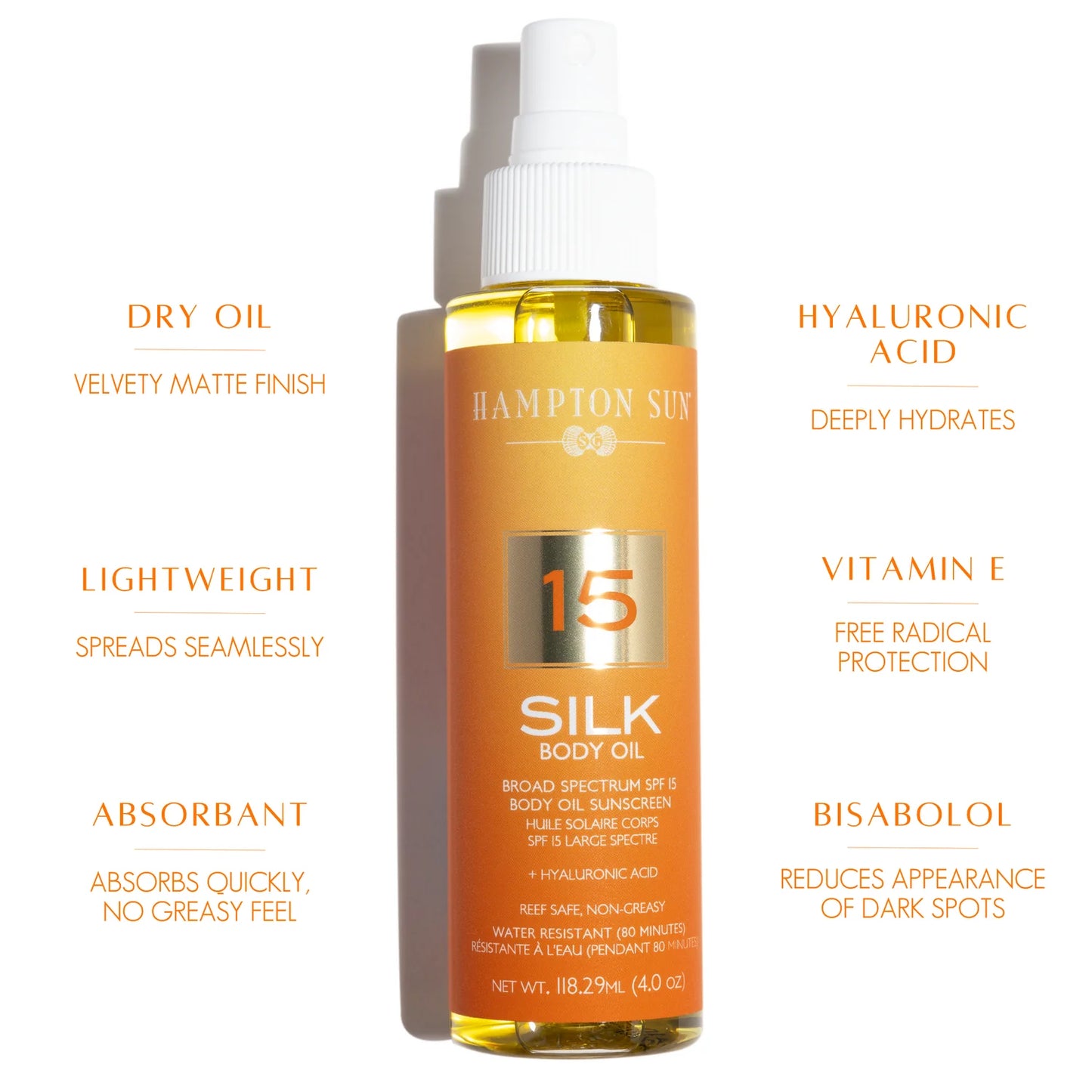 Hampton Sun SILK Body Oil - SPF 15