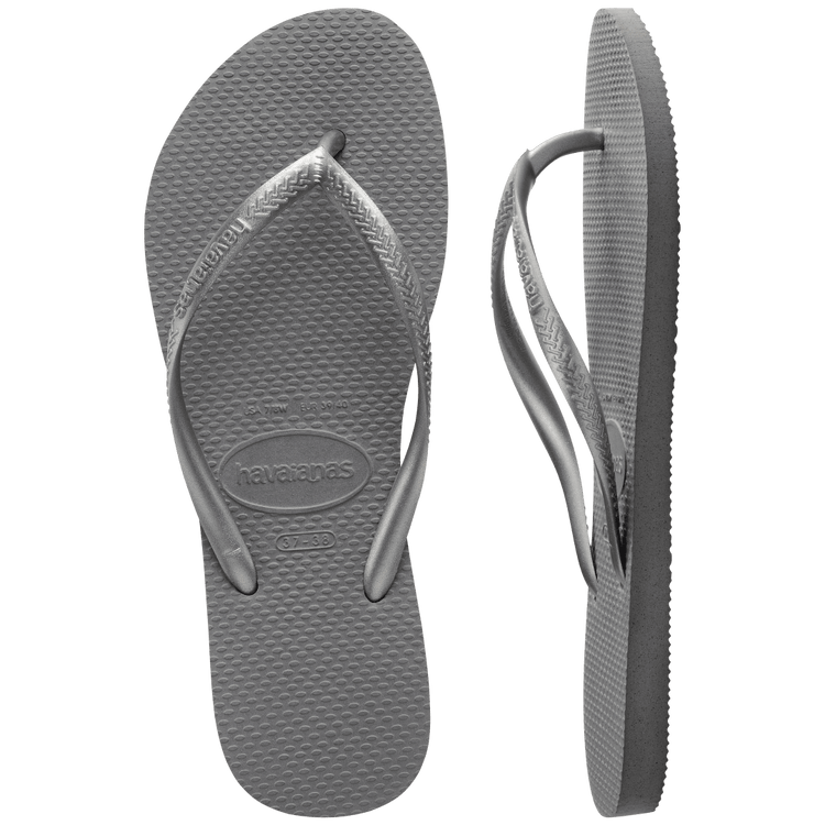 Havaianas Slim Flip Flop Sandal in Steel Grey