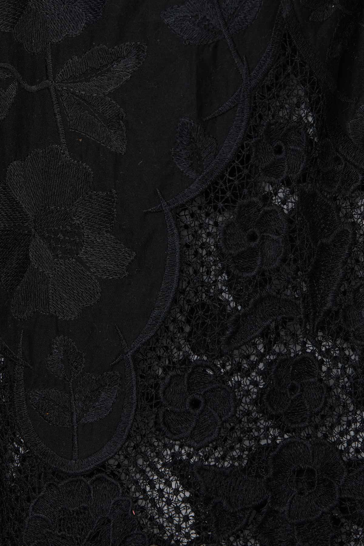 Vitamin A Flora Dress in Black Beachside Broderie