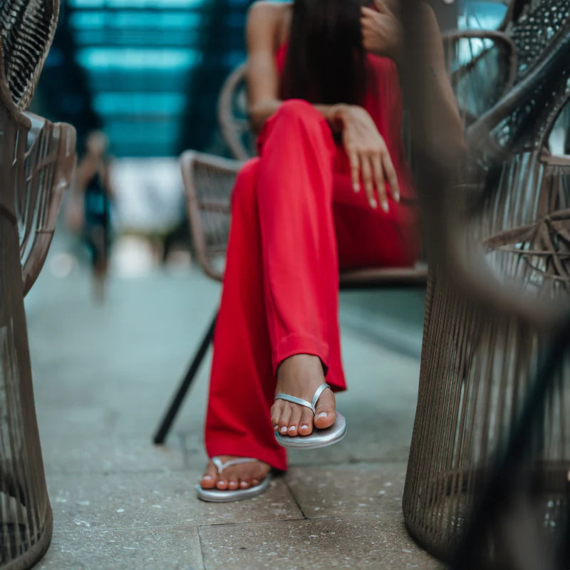 Solei Sea Indie Sandal in Metallic Soft Silver