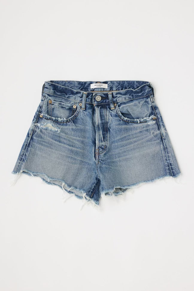 Moussy Vintage Elam Denim Shorts in Blue