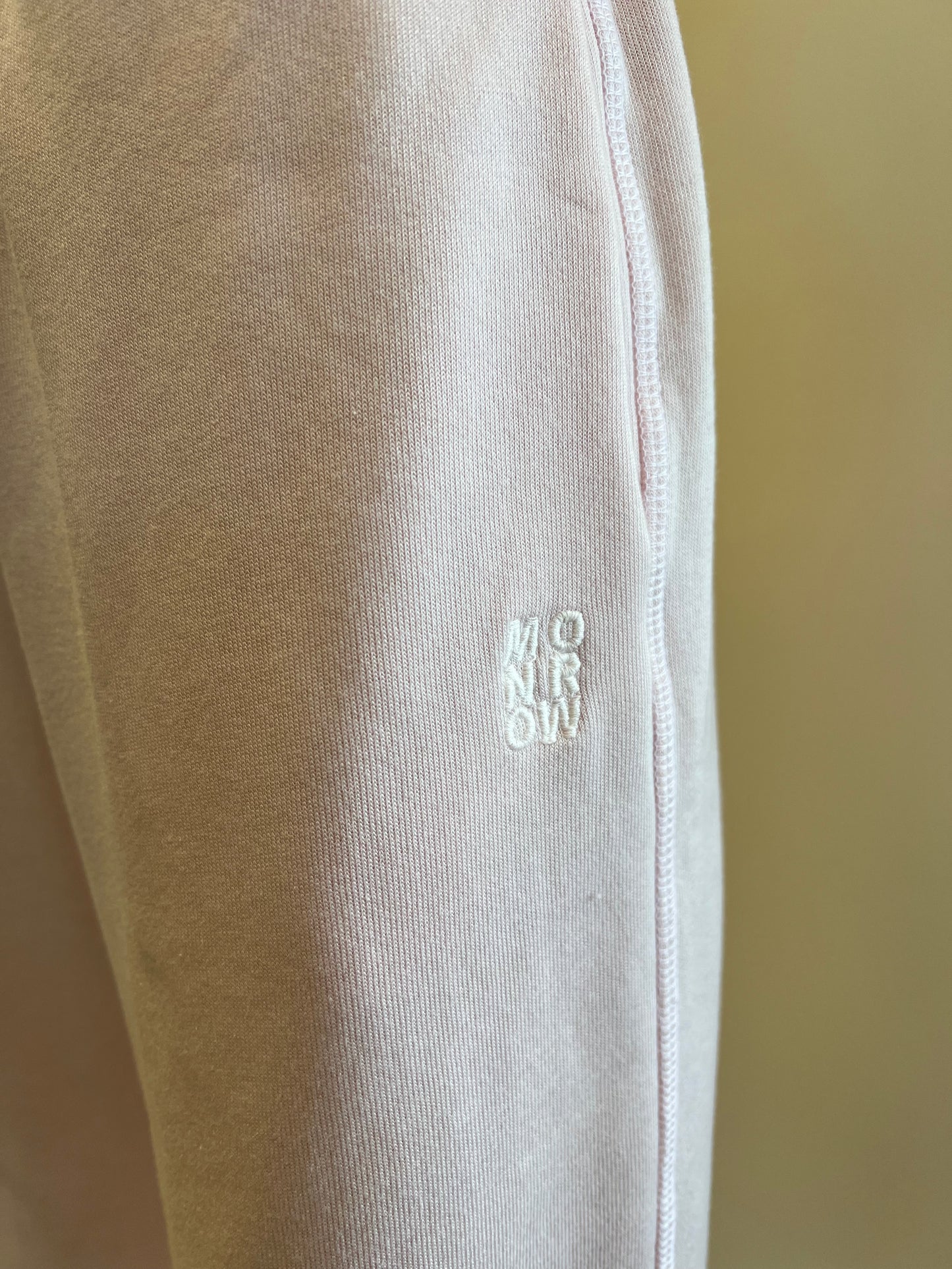 Monrow Teddy Fleece Relaxed Sweatpant in Pink Sorbet