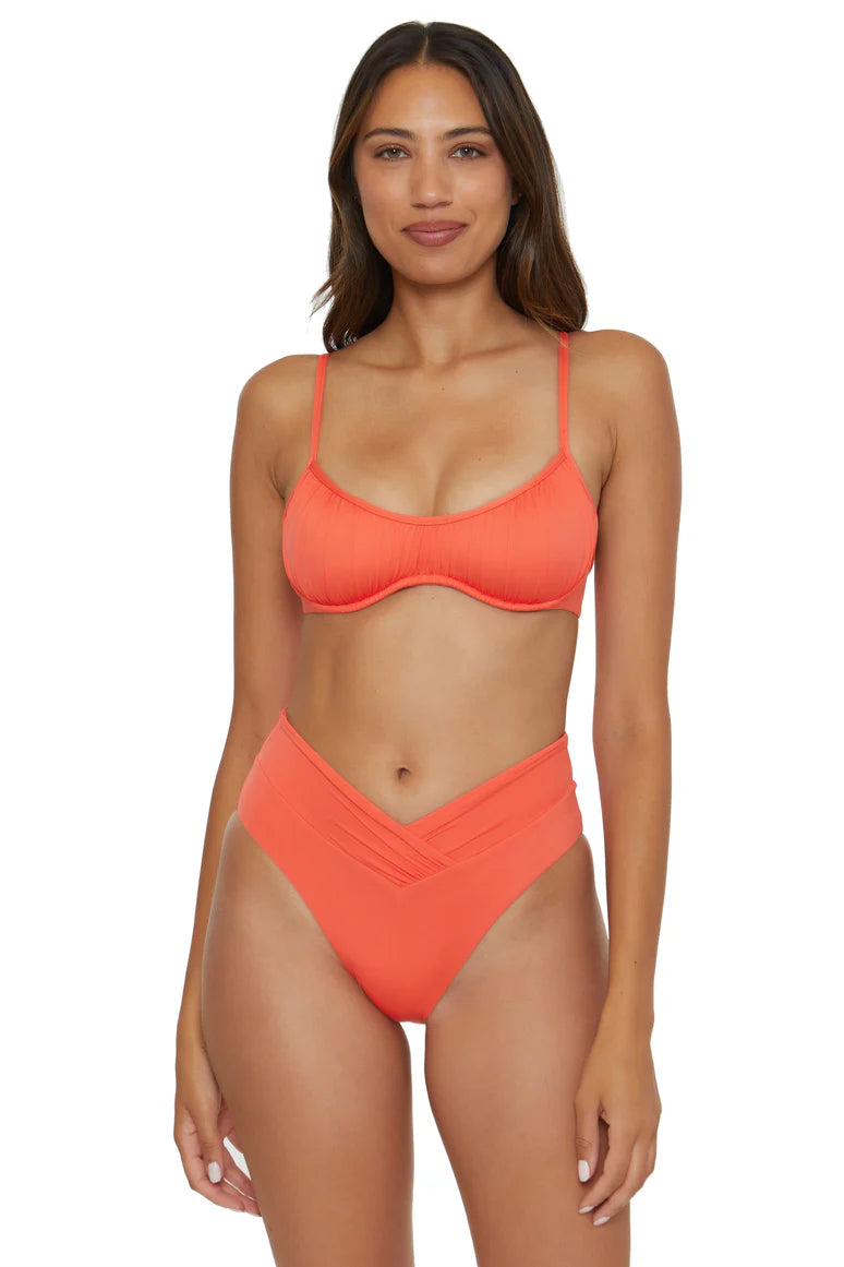 Becca Color Code Underwire Bikini Top in Tango