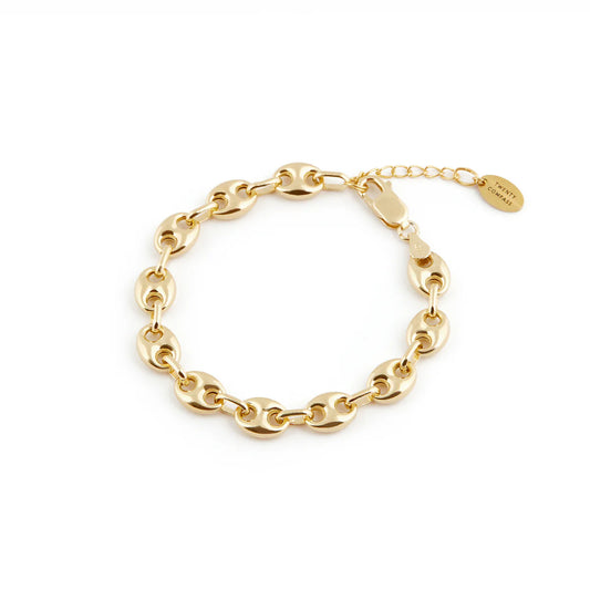 Twenty Compass Louvres Bracelet in 14k Gold Vermeil