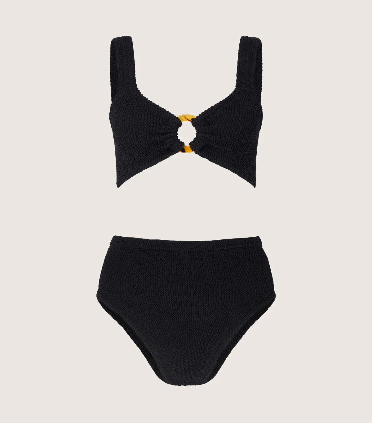 Hunza G Nadine High Waisted Bikini in Black