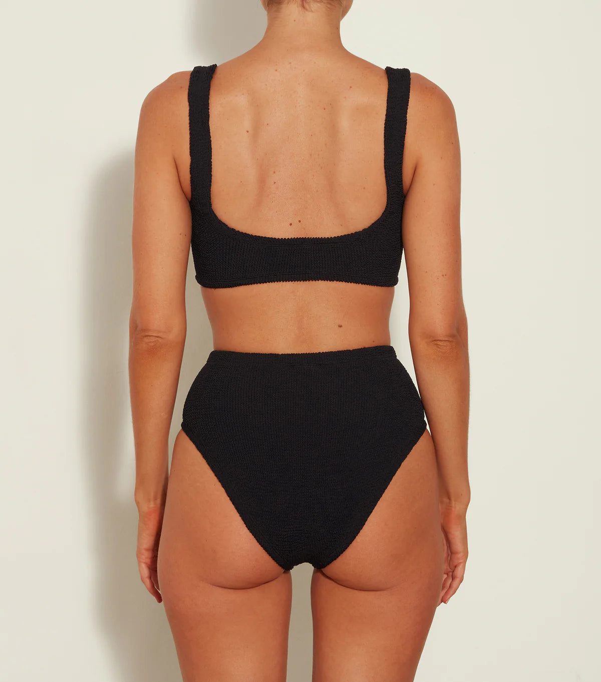 Hunza G Nadine High Waisted Bikini in Black