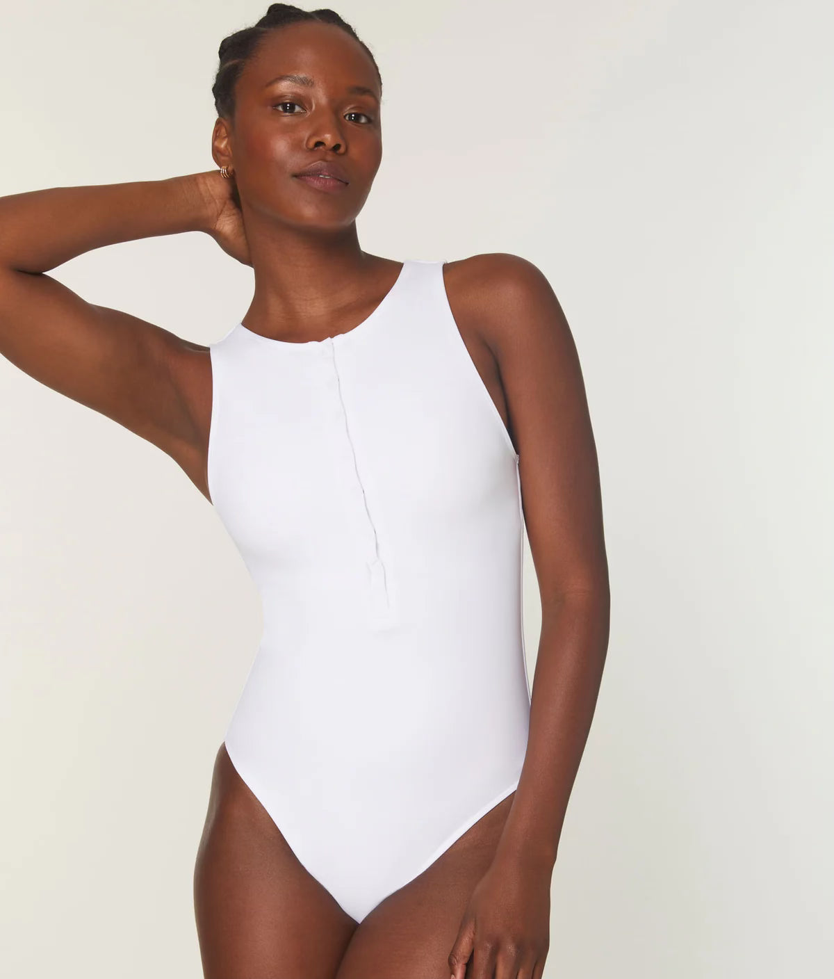 Andie Malibu One Piece Ribbed Classic White