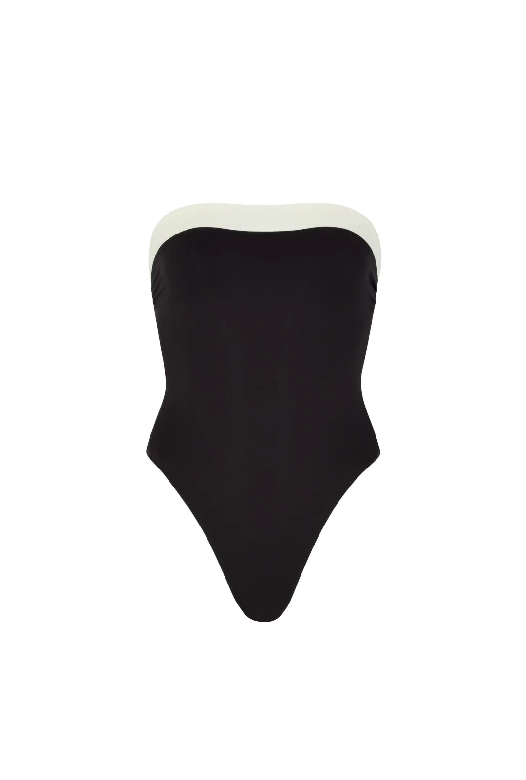 Away That Day Monte Carlo One Piece in Black and Ivory Pyratex