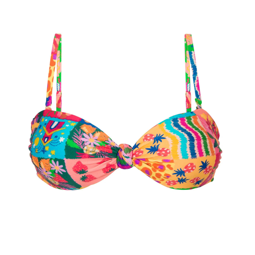 Rio de Sol Bandeau Bikini Top in Love Trip