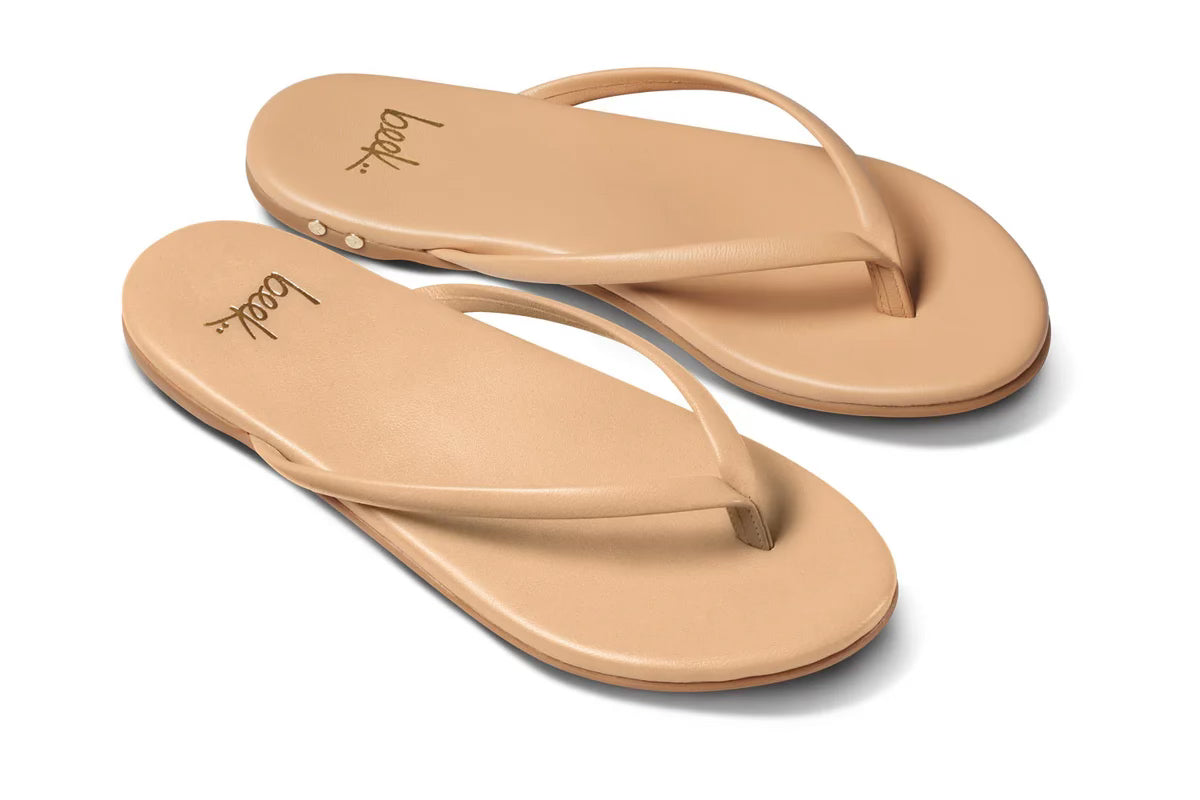 Beek Sunbeam Leather Flip Flop Sandal in Beach