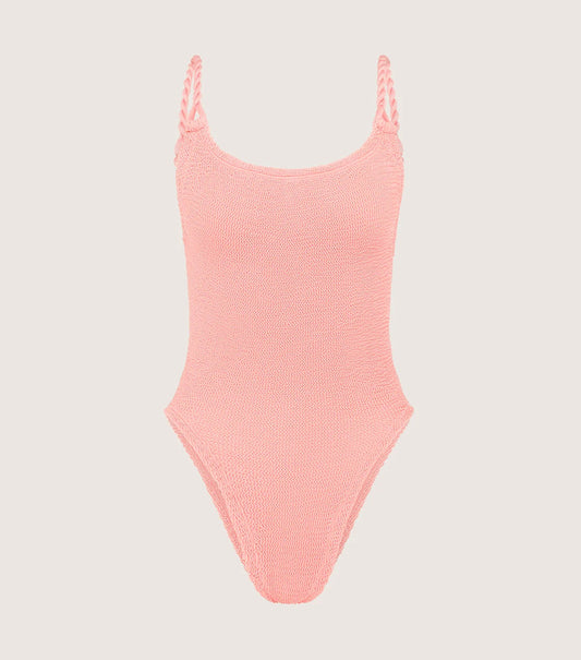 Hunza G Camille One Piece Swimsuit in Peach