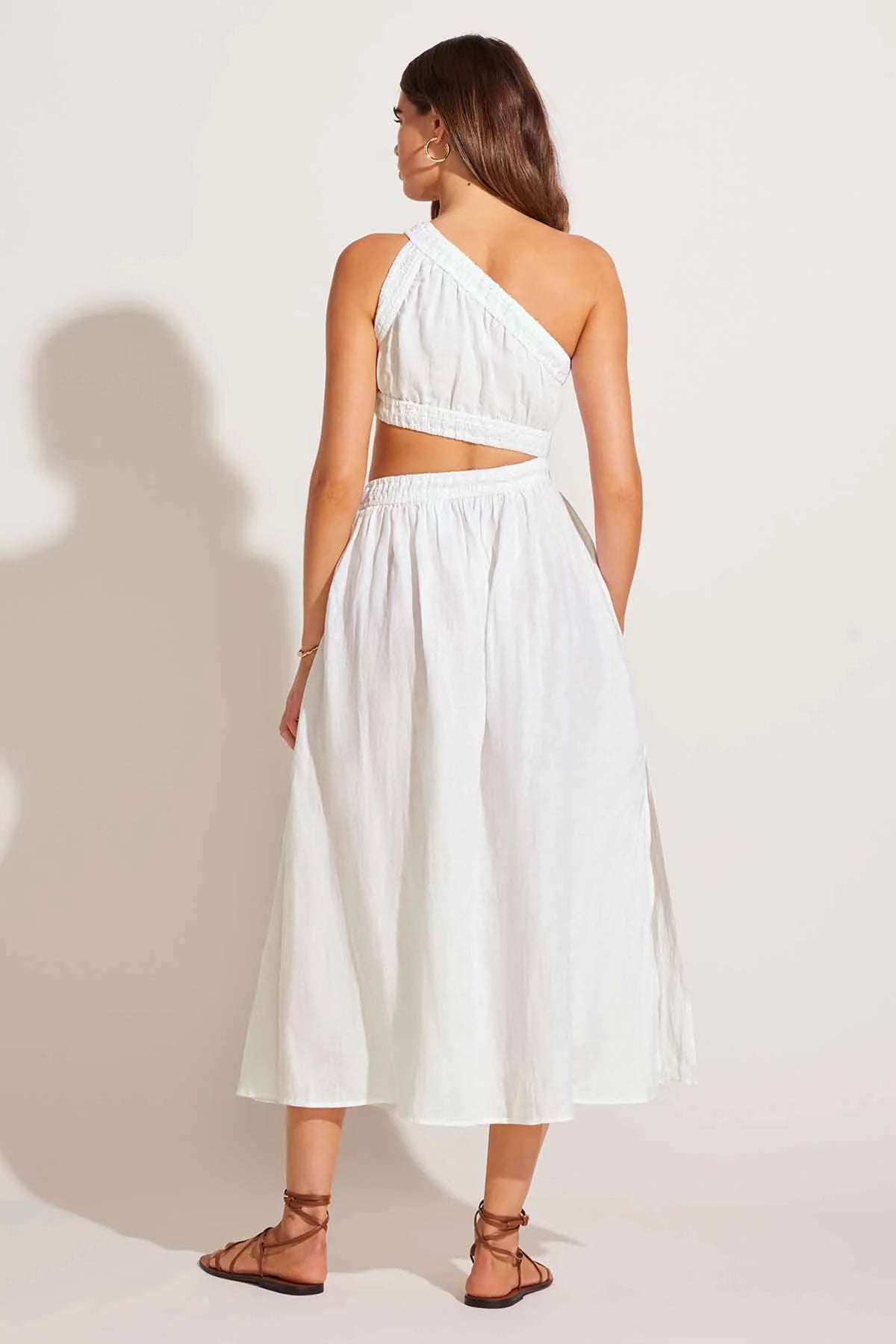 Vitamin A Reina Dress in White EcoLinen