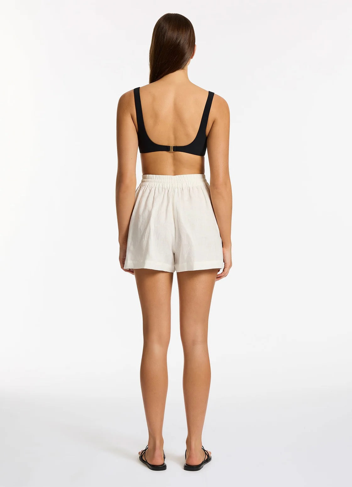 Jets Jetset Elastic Waist Shorts in Cream