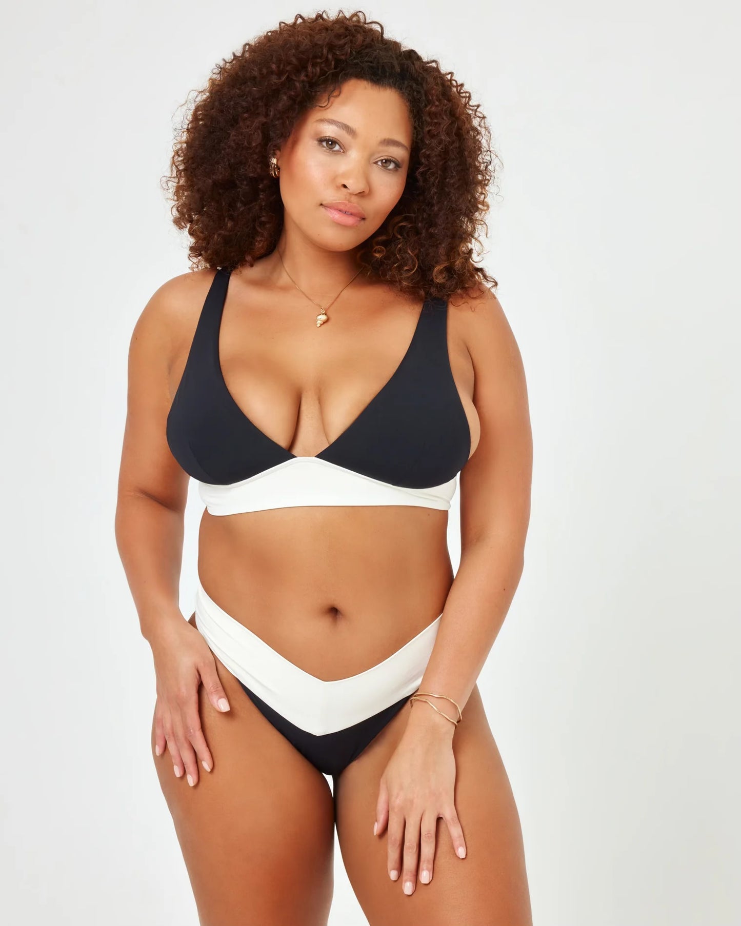 Lspace Quinn Bikini Bottom Classic in Black / Cream