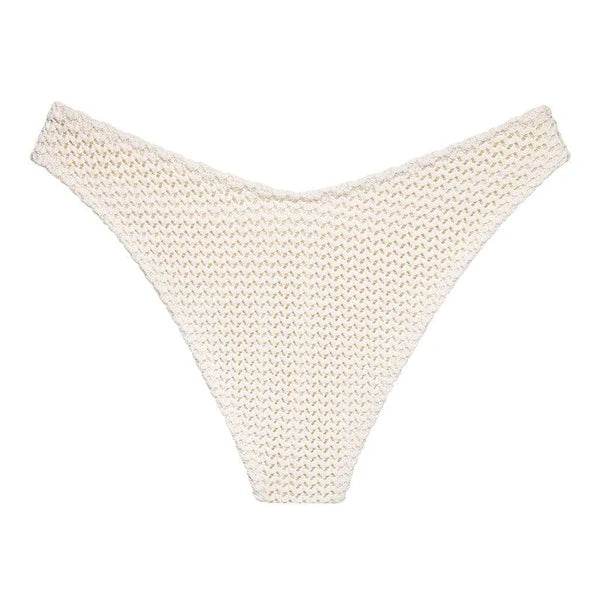 Montce Crochet Lulu (Zig Zag Stitch) Bikini Bottom in Bone