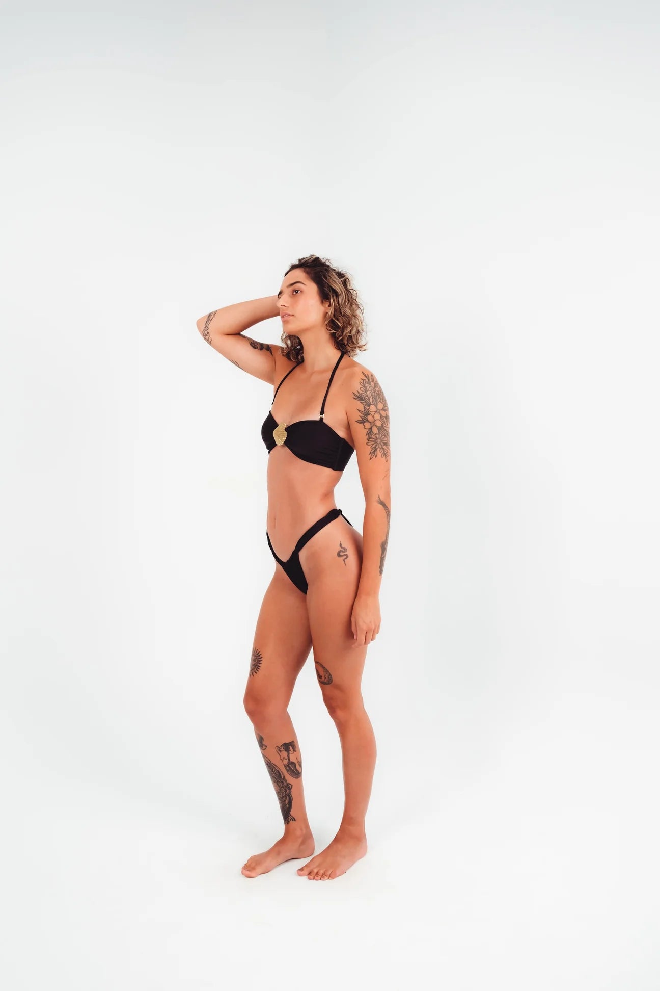 Mare Bikini Bottom in Onyx